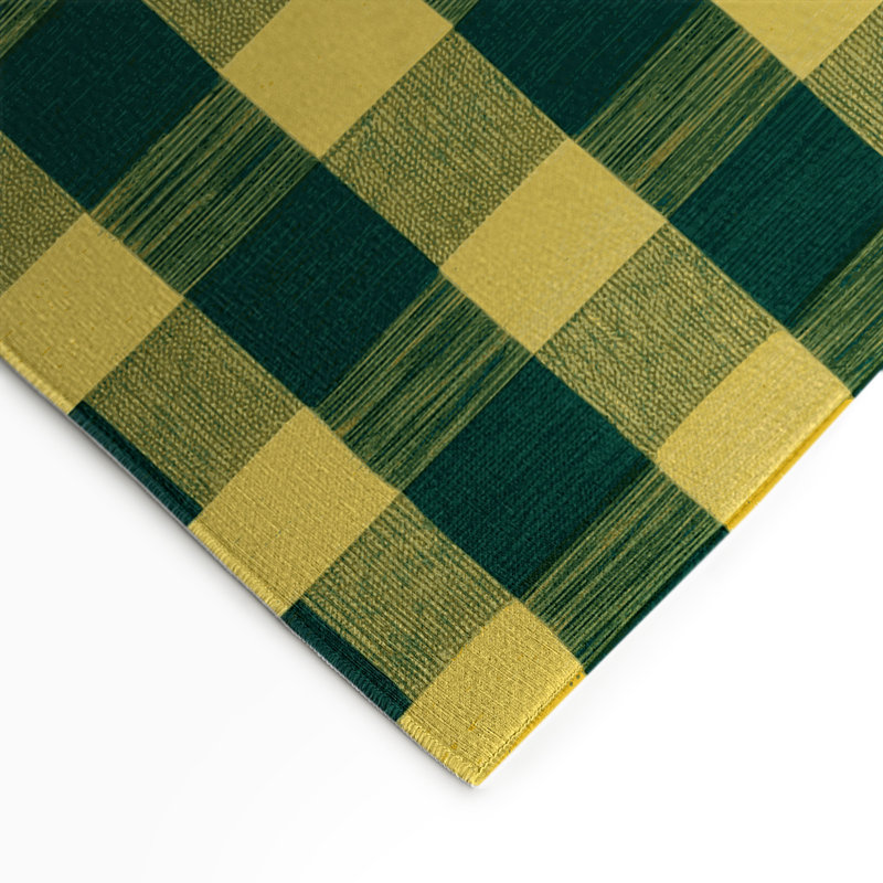 Tapis d'intérieur et d'extérieur à carreaux vert, Rectangle 5 pi x 7 pi