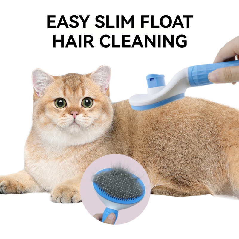 Brosse autonettoyante pour chiens et chats, Bleu