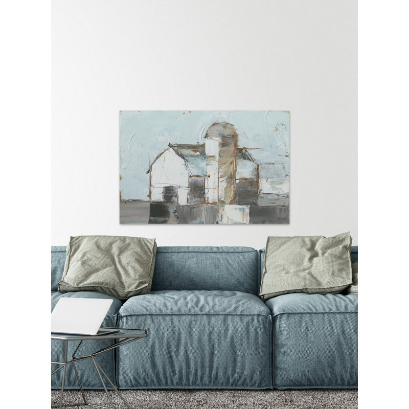 Barn & Silo III - Wrapped Canvas Painting, 102 cm H x 152 cm W x 4 cm D