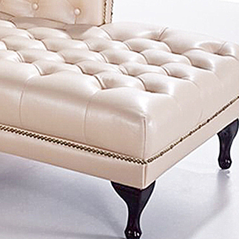 Chaise longue rembourrée Kolson, Chaise longue à accoudoir gauche