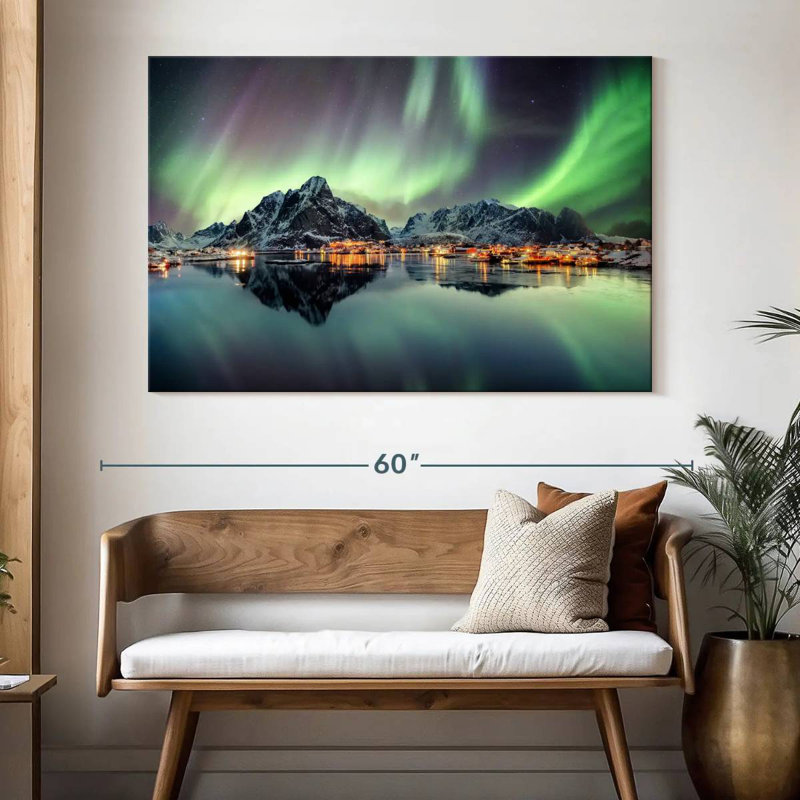 Alvord Wintry Reine Northern Lights, H 34 po x l 51 po