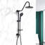 Paire de douchette et pomme de douche à main - Simule l'odeur de pluie naturelle, le ruissellement autonettoyant, l'installation murale, le regard bronze huilé, le cercle fabriqué en acier inoxydable s'envole, coule,