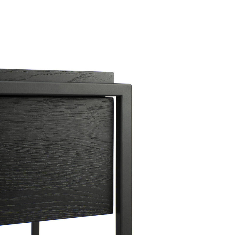 Monolit 1 - Drawer Nightstand, Black/Black