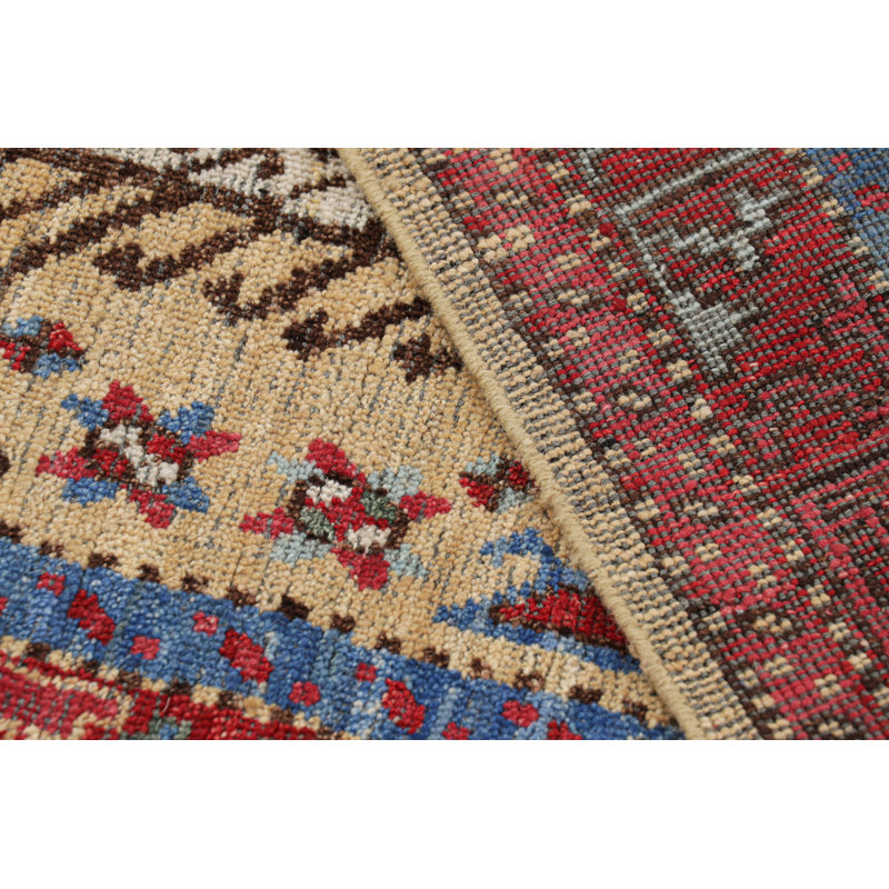 Burano Hand Knotted Wool Geometric Area Rug, Rectangle 8' x 10'