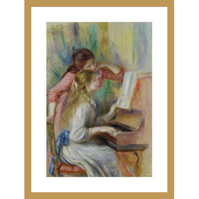 «Young Girls at the Piano» par Pierre-Auguste Renoir, impression giclée encadrée