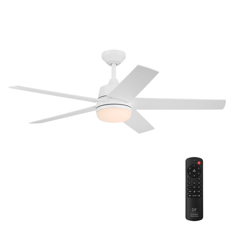 Purab 52'' Ceiling Fan with LED Lights, White
