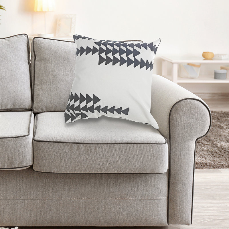 Cotton Blend Throw Pillow