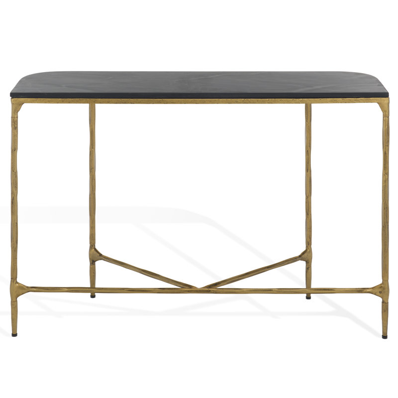 Janowsky Metal Console Table, Black