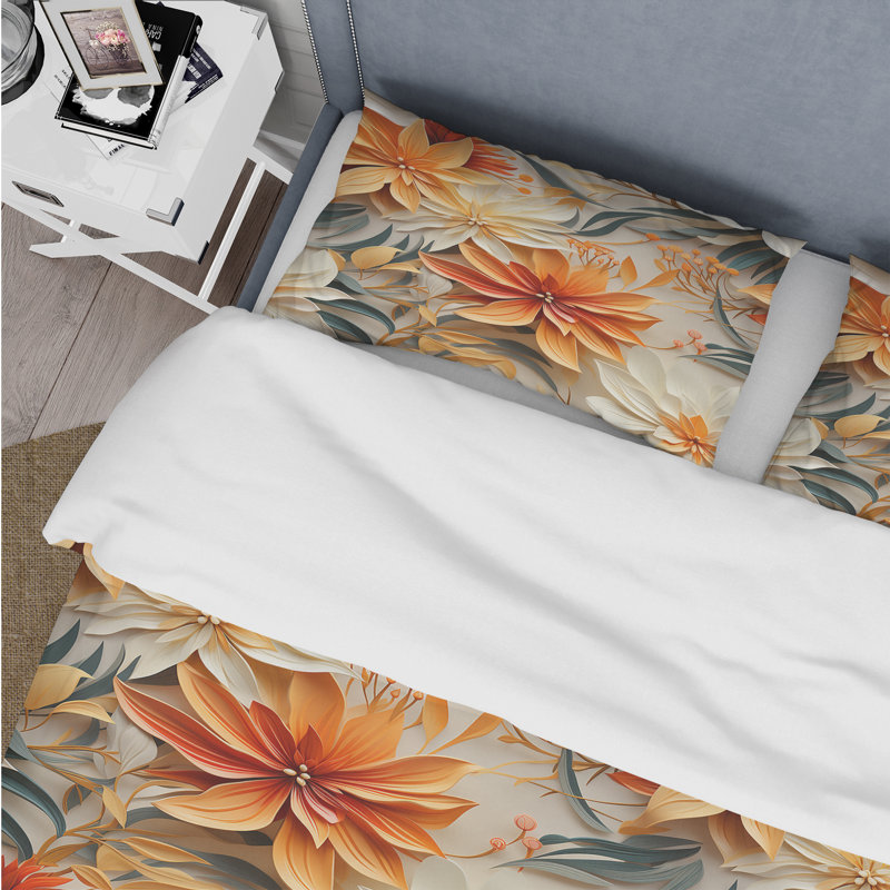 Literie Tropical Paradise Botanical Paradise IV, Housse de couette pour grand lit et 2 taies décor