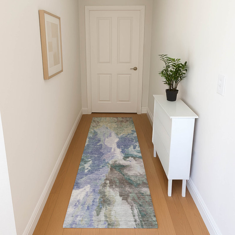 Premium Machine Washable Marasco AMF1632 Modern Rug, Runner 2'3" x 7'6"