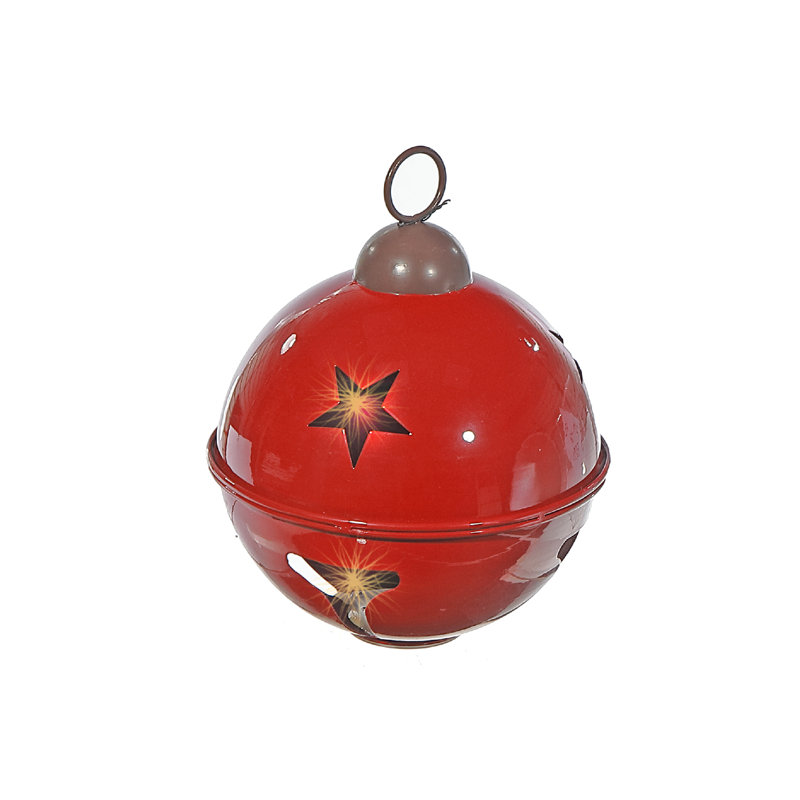 Grelot rouge en métal avec DEL