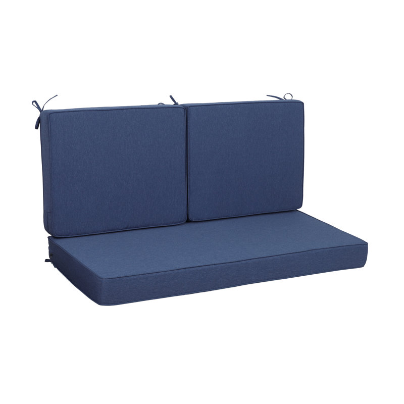 Ensemble de coussins de causeuse d'extérieur 48 po bleu marine - Coussins de remplacement pour siège profond et imperméables avec attaches