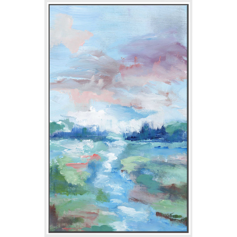 Field of Dreams - Peinture sur toile avec cadre flottant, H 33,5 po x l 21,5 po