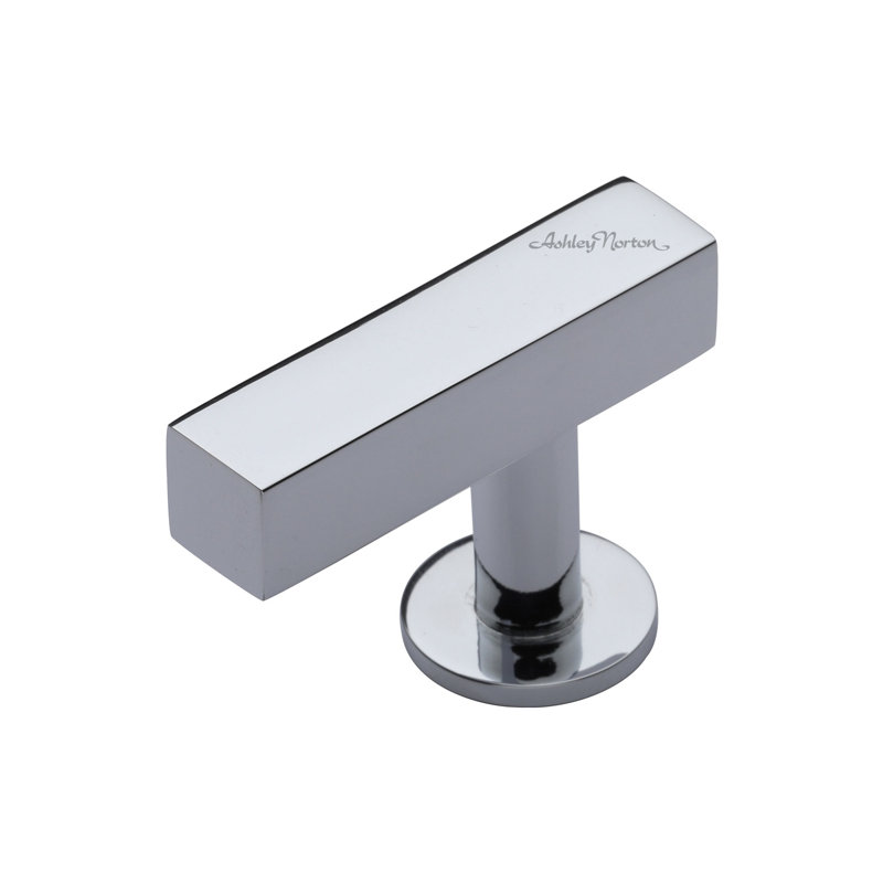 Barre en T à profil carré, Chrome poli