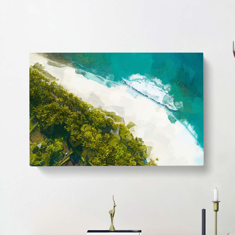Beach View in the Maldives in Abstract - Wrapped Canvas, 50cm H x 76cm W x 3cm D