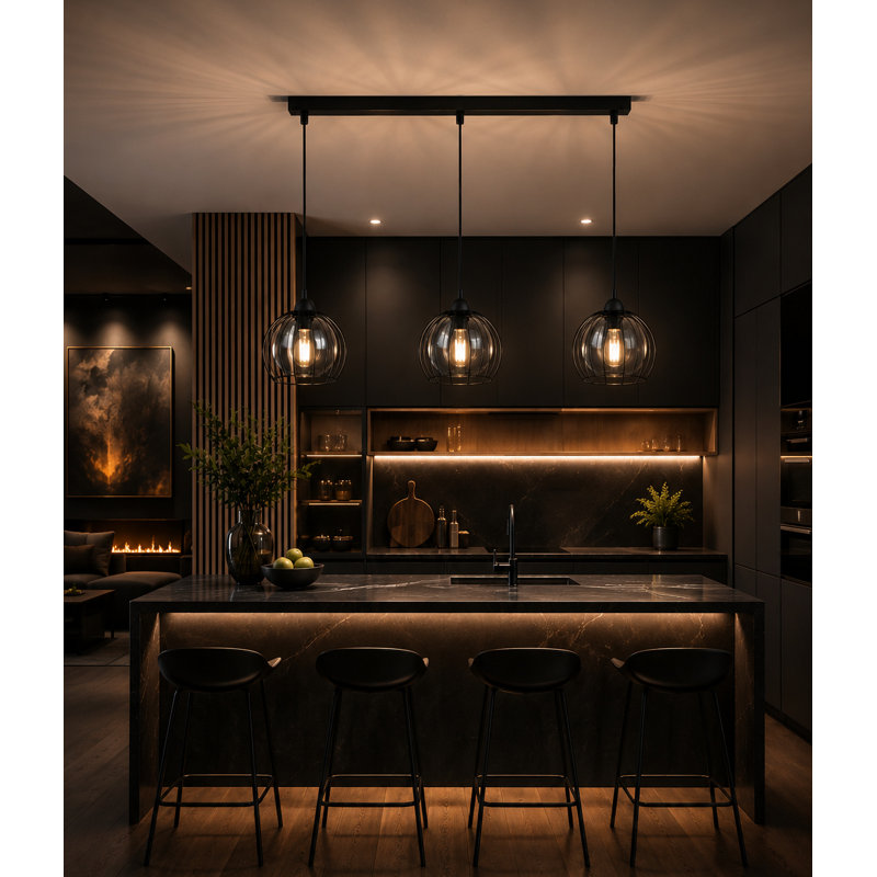 2 - Light Pendant, 70, Matte Black, 3