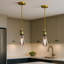 1 - Light Yellow Brass Bulb Pendant