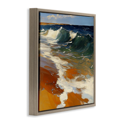 Cadre flottant Glassy Ocean Waves Break, design par Walker Noble