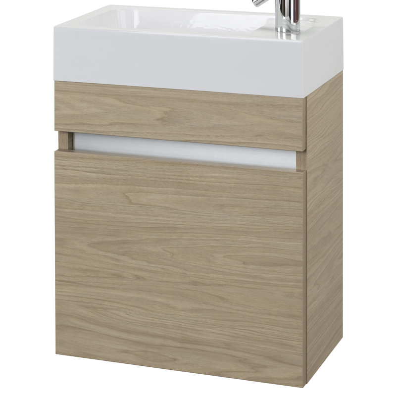 Ensemble de meuble-lavabo mural simple 18 po, Première lueur