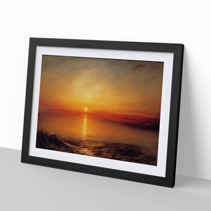 Magnificent Sunrise - Single Picture Frame Painting, Black, 46cm H x 64cm W x 2cm D