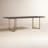 Remi Metal Base Dining Table - Brown