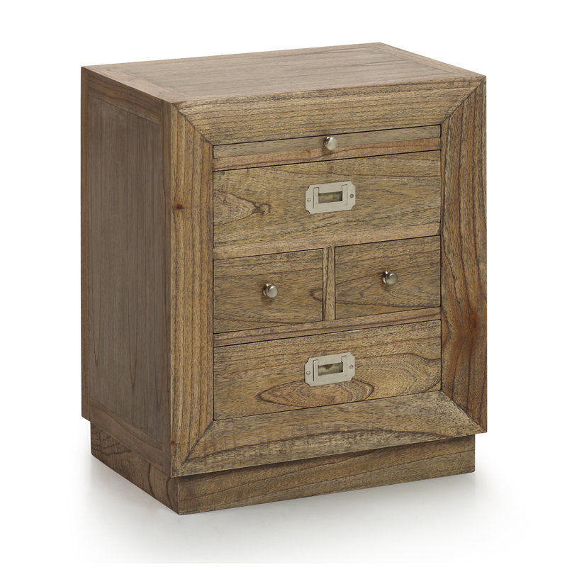 Merapi 50cm W Solid Wood Bedside Table