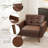 36.61'' Wide Tufted Upholstered Faux Leather Accent Armchair (Set of 5 )-119024537
