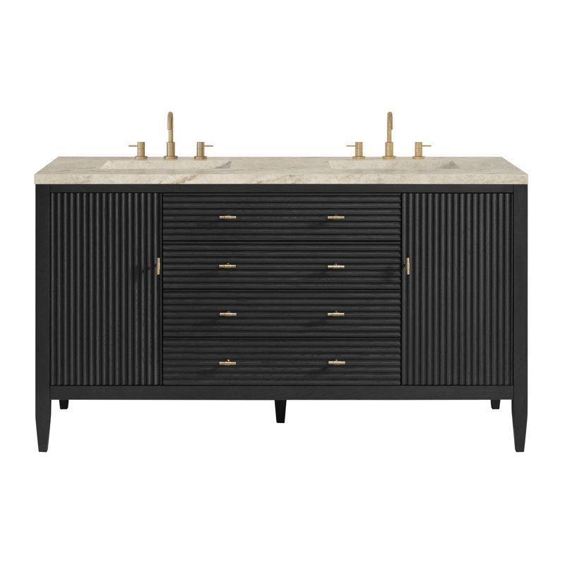Myrrin 60'' W Double Vanity, Carbon Oak, Tajnar Eclos