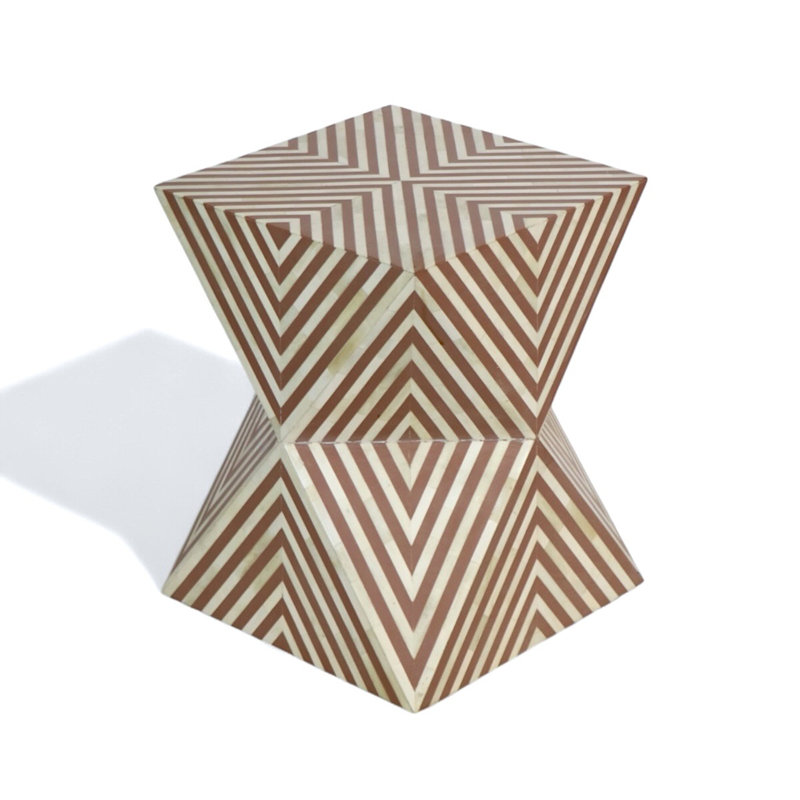 Table d'appoint Visionary, Blanc / Brun