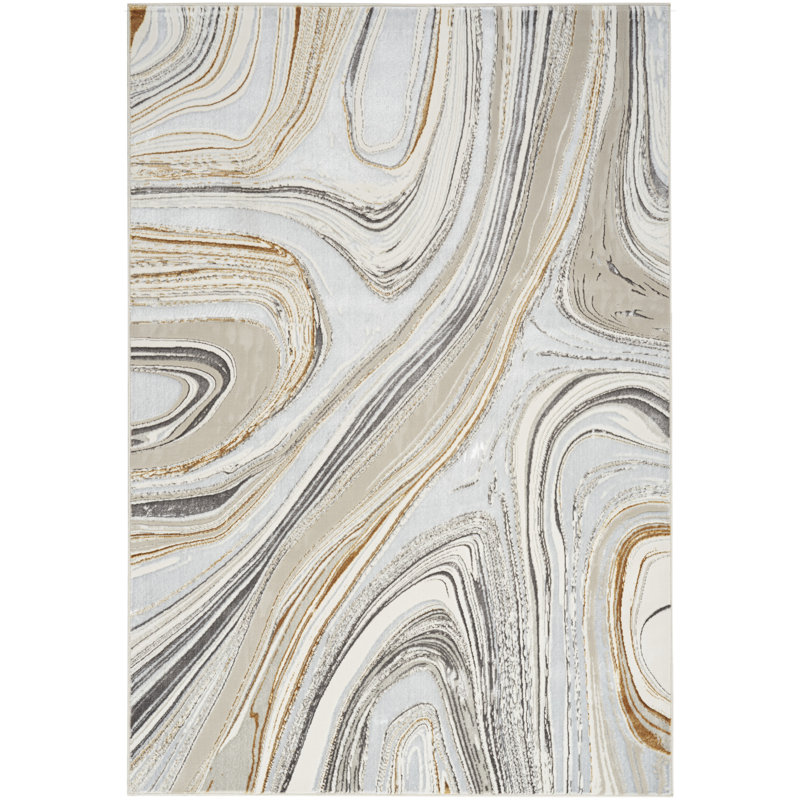 Blerona Abstract Indoor Rug, Rectangle 5'3" x 7'3"