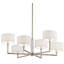 Lustre classique 6 lumières à abat-jour Laurent-946626898