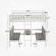 Lit superposé simple avec lit supérieur convertible et bureau, ensembles de coussins gratuits, L 79 po x l 40,9 po x H 79 po, robuste et durable