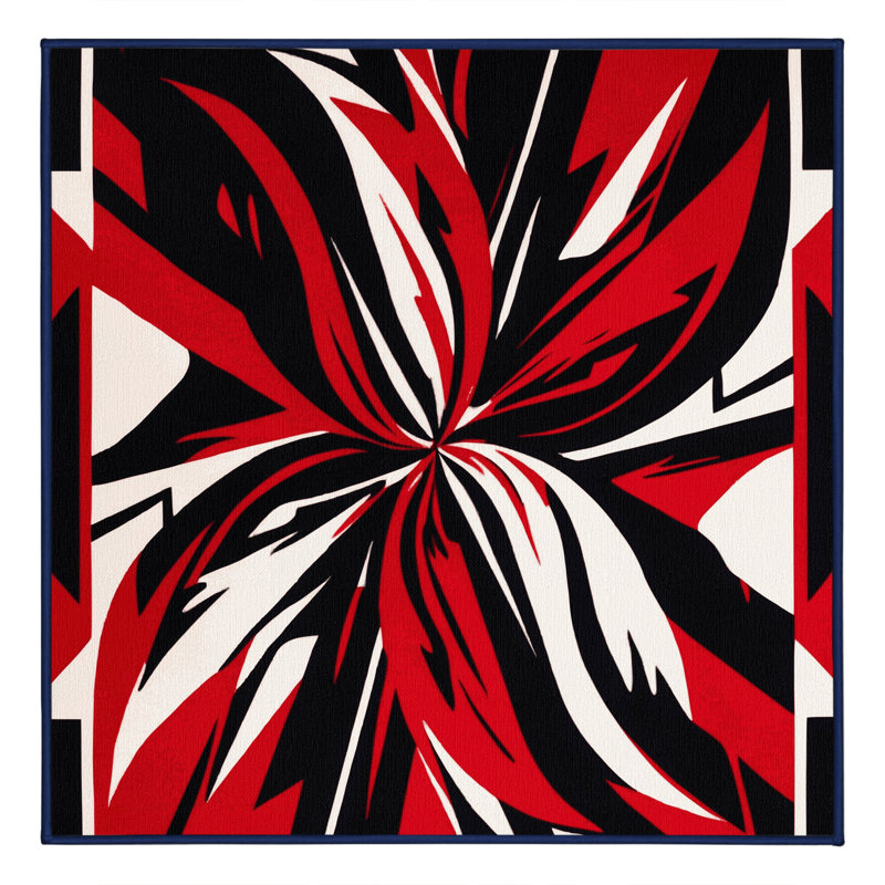 Ember Resonance Rug, Square 5'