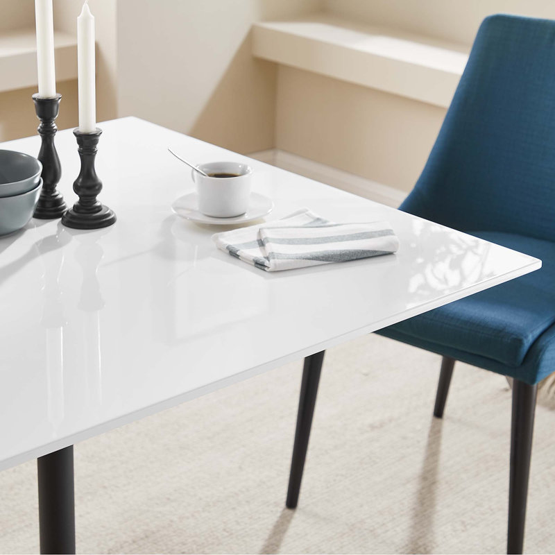 Lippa Square Dining Table, 29.5" H x 48" W x 48" L, Black