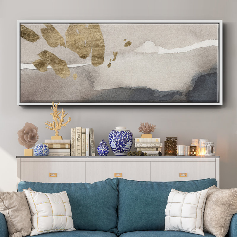 Aquarelle sur toile dorée III