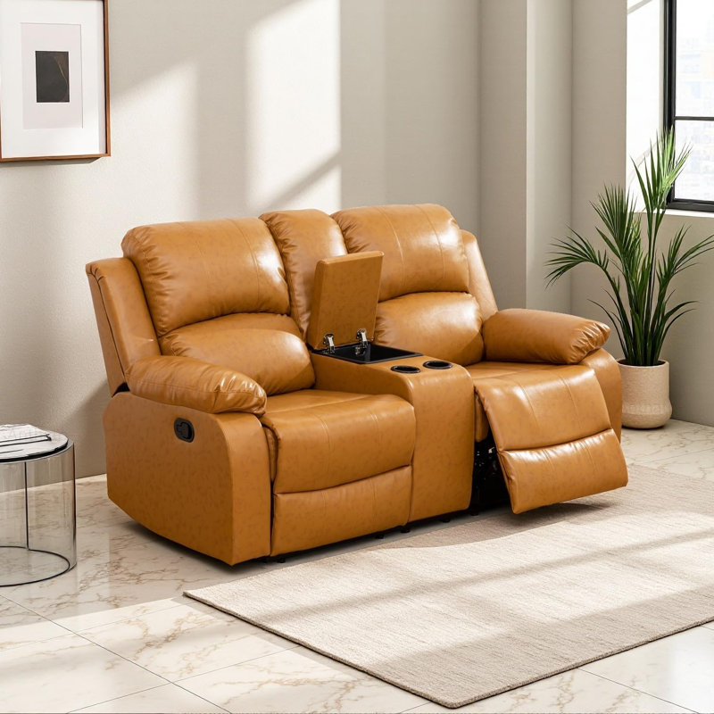Causeuse inclinable manuelle 68 ", Gingembre gingembre