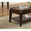 Table basse à finition noyer avec plateau