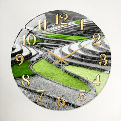 Horloge murale en verre
