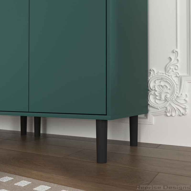 Grande armoire d'exposition avec rangement, Vert