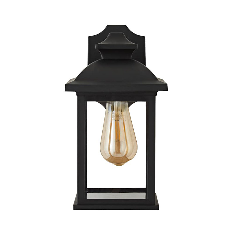 Matte Black 38cm H Outdoor Wall Lantern