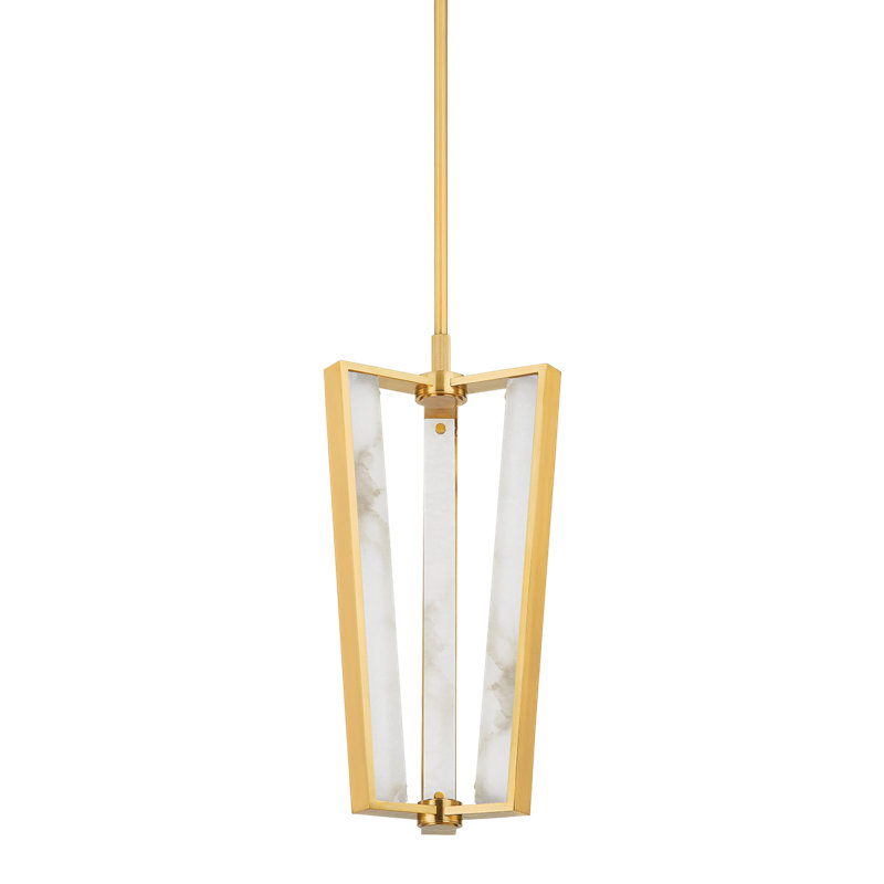 EDGEMERE PENDANT, 22.5" H x 11" W x 11" D, Brass