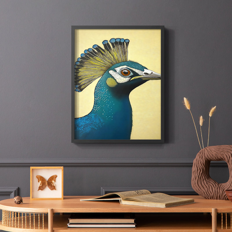 ANIMALS Series CCCLXIV  -Premium Framed Print -Ready to Hang - No Nails Required, 11" H x 9" W, Black