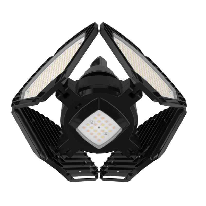 21000 Lumens (1000w Equivalent) Led 4-panel High Ceiling Light With 5 Light Color Adjustments,e39 Base