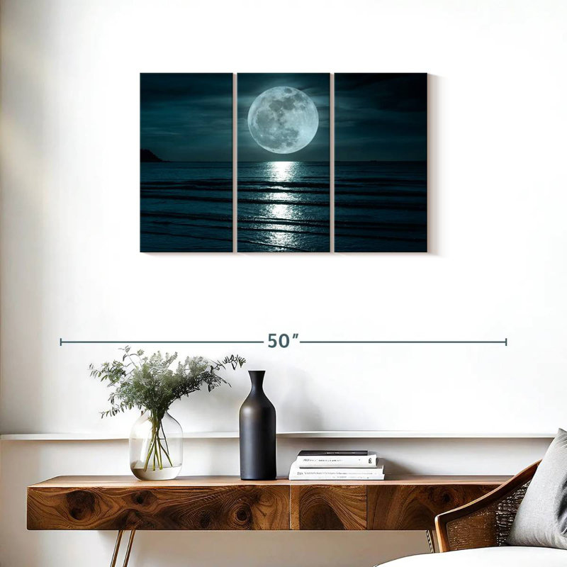 'Big Moon, 20" H x 33" W