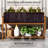 Metal Raised Garden Bed with Cover, Dark Brown Wood Effect-794493056