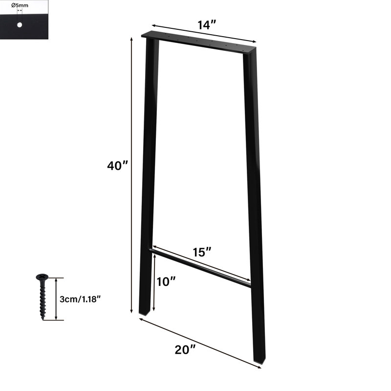 Leilanee Table Leg, 40" H x 14" W