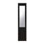 Armoire-penderie autoportante avec miroir, garde-robe noire moderne pour rangement