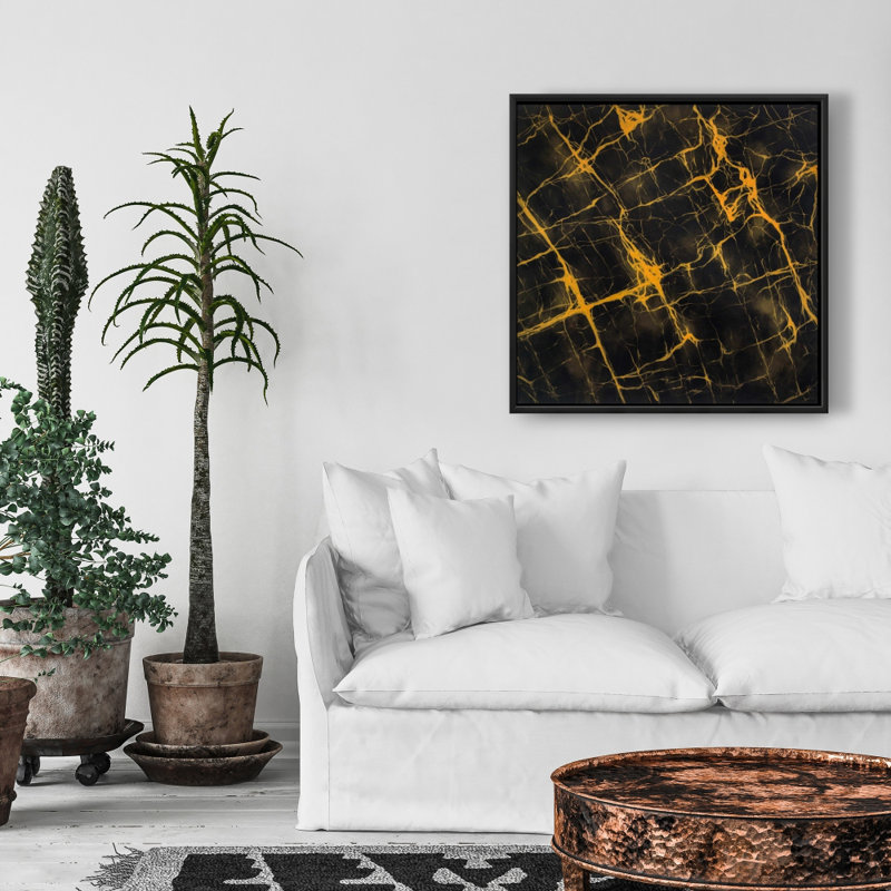 " Black And Gold Marble "