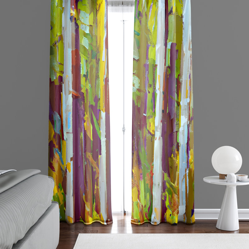 Paire de rideaux semi-transparents en polyester Lynnbrook, L 20 po x L 61 po