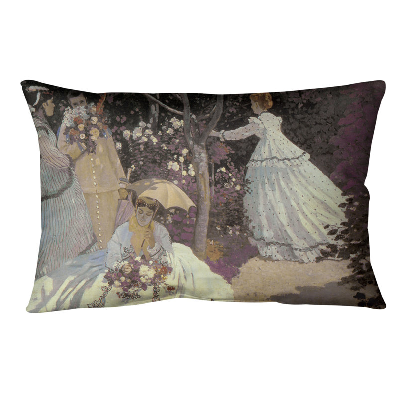 Coussin Claude Monet, Rose, Polyester filé